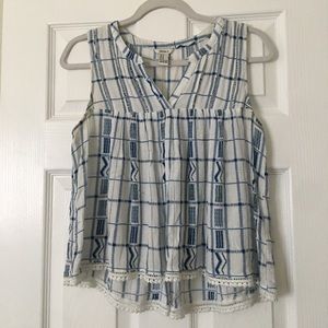 Blue Sleeveless Top
